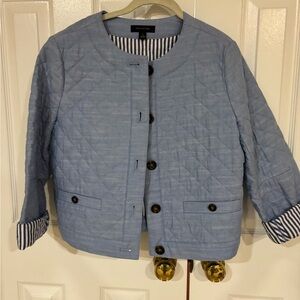 Ann Taylor Women's size 10 Light Blue Quilted Puffer Jacket